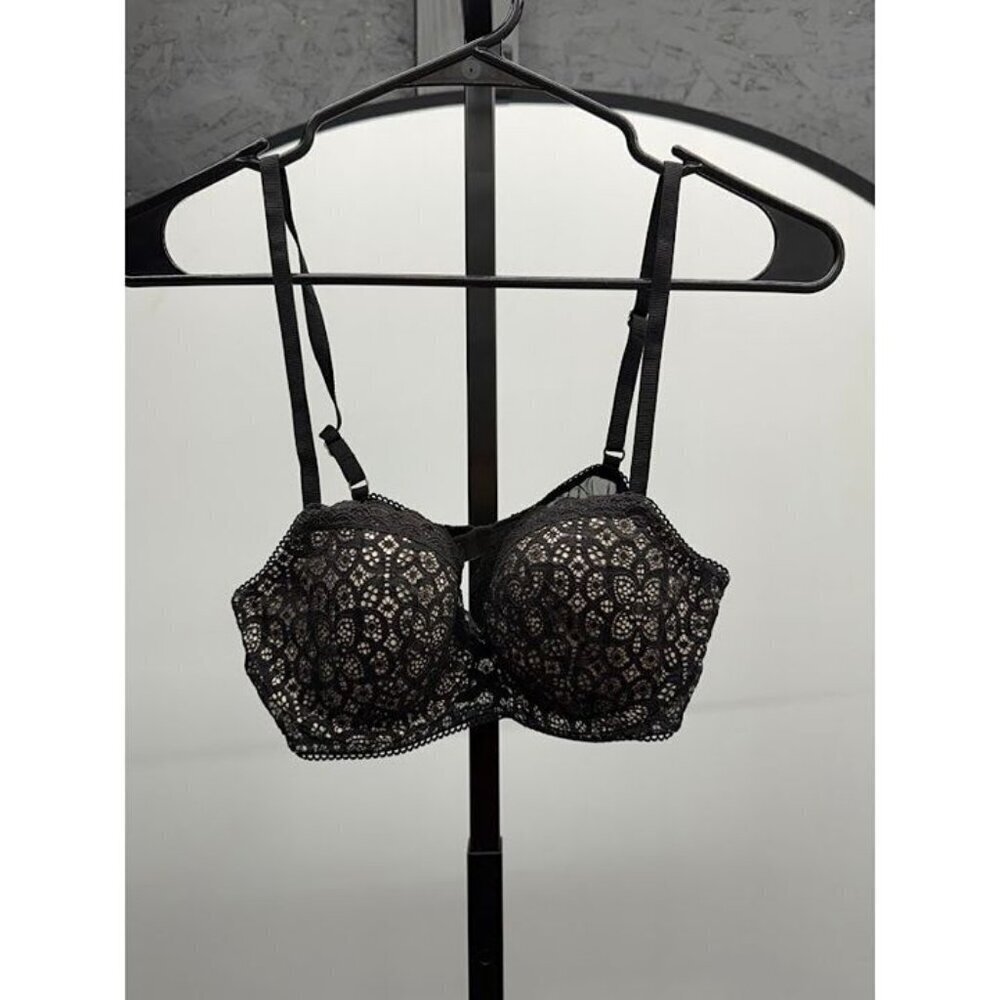 Victoria's Secret Dream Angels Lined Demi Black Lace Bra